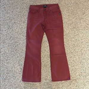 SILVER Off Red Flare Jeans